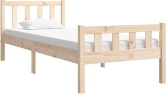 vidaXL Vidaxl - Estructura De Cama Individual Peque&ntilde;a Sin Colch&oacute;n Madera Maciza