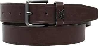 A|X Armani Exchange Leren Riem - Heren - Riemen - Bruin - 85 CM - Leer - Accessoires