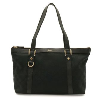 Gucci Black Gg Canvas Shoulder Bag Tote Bag (Pre-Owned)