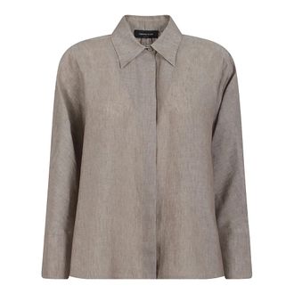 Fabiana Filippi Shirts, female, Brown, Size: 3XS Button-fastening Shirt