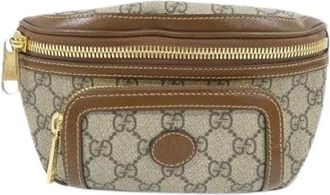 Gucci Pre-owned GG Supreme Canvas Leather Waist Bag - - Pre-owned - Donna - Marrone - ONE SIZE