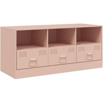 vidaXL Mobile Porta tv Rosa 99x39x44 cm in Acciaio - Vidaxl