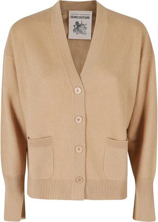 Semicouture Esther Cardigan - Dames - Vesten - Beige - M - Truien & Vesten