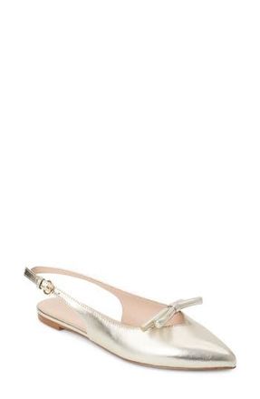 Jack Rogers Lennox Slingback Pointed Toe Flat in Jacks Platinum at Nordstrom Rack, Size 11