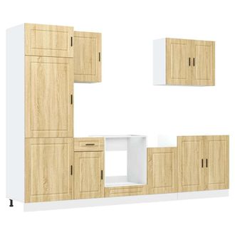 vidaXL Vidaxl - Set Mobili Da Cucina 7 Pz Porto Rovere Sonoma In Truciolato