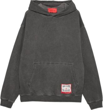 Vision Of Super Patch Stn Hoodie - Heren - Hoodies - Grijs - S - Katoen - Hoodies & sweatvesten