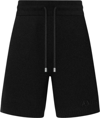 Amiri Logo Haakwerk Korte Broek - Heren - Korte Broeken - Zwart - M - Katoen - Korte Broeken