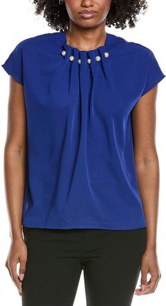 Gracia Pearl Embellished Neck Top