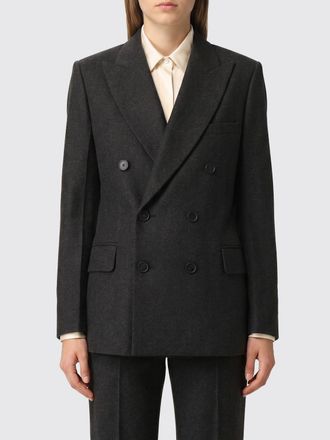 Victoria Beckham Blazer doppiopetto in lana con rever a lancia