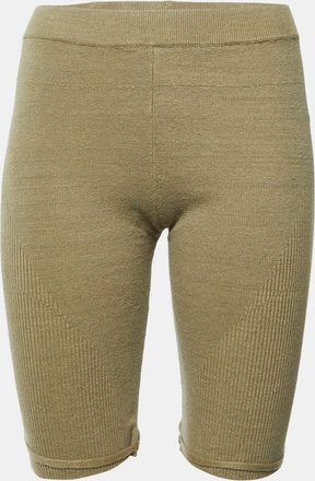 Jacquemus Green Rib Knit Buckle Detail Sierra Shorts