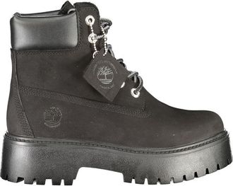 Timberland Black Leather Women Womens Boot