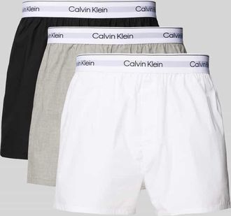 Calvin Klein Underwear Boxershorts mit elastischem Logo-Bund im 3er-Pack in Black, Größe XXL