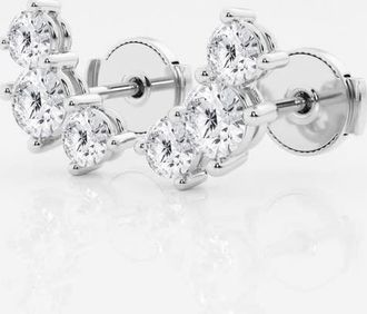 Grown Brilliance 14KT White Gold 1.00 Carat Lab Grown Diamond Stud Earrings for Women