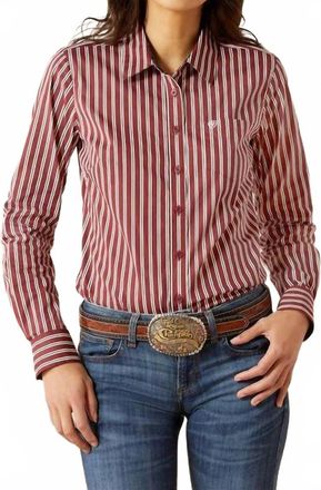 Ariat Kirby Stretch Shirt In Cabernet Stripe