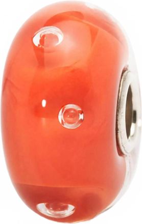 Trollbeads Womens Bubbles Glass Bead Charm In Peach