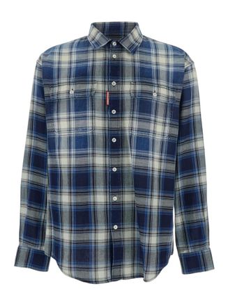 Dsquared2 Blue Regular Check Shirt