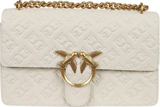 Pinko Crossbody Tas Love Birds - Dames - Schoudertassen - Wit - ONE Size - Leer - Tassen