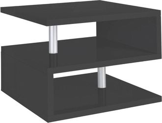 Dmora Mesa De Centro Gianni, Mesita De Sal&oacute;n, Unidad Baja De Almacenamiento, Mesa De Centro, 55x55h41 Cm, Antracita - Dmora