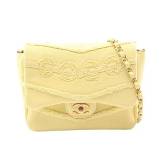 Chanel Pre-owned Vintage Denim Shoulder Bag - Dames - Pre-owned - Geel - Maat: ONE Size Denim