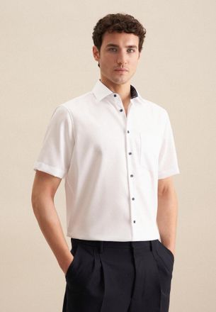 Seidensticker Businesshemd SEIDENSTICKER Regular, Herren, Gr. XXL45, normale &Auml;rmell&auml;ngen, weiss (wei&szlig;), 100% Baumwolle, unifarben, regular fit, gerader Abschluss, H