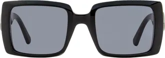 Moncler ML0244 Bold Rectangle Frame Sunglasses - Black