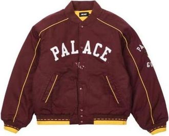 Palace SS22 Varsity Jacket Burgundy P22JK108