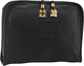 Loewe Pre-owned Clutches, female, Black, Size: ONE SIZE Pre-owned Clutch Bag