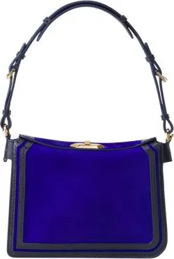 Lanvin Compagnon Small Asymmetrical Bag In Python Finishing in Electric Blue/dark Blue at Nordstrom