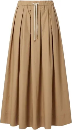 Max Mara Rokken, Dames, Bruin, S, Katoen, S Max Mara Gonne Cammello