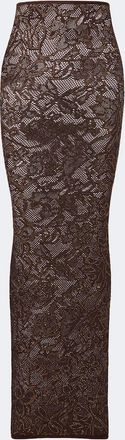 Gucci Embellished silk-blend lace maxi skirt