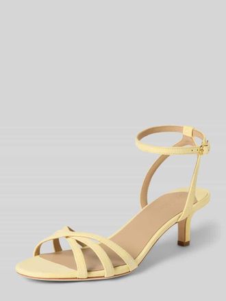 Lauren Ralph Lauren Sandaletten aus echtem Leder Modell KENDYL in Hellgelb, Gr&ouml;&szlig;e 37,5