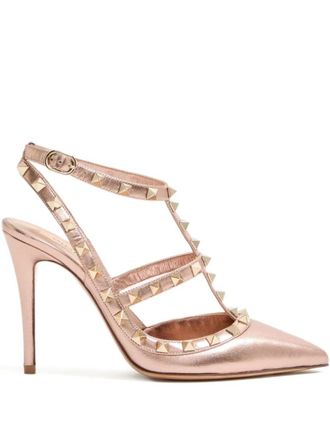 Valentino Garavani Pink Ros Rockstud Heels