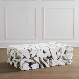 Frontgate Root Rectangular Coffee Table - Natural - Frontgate