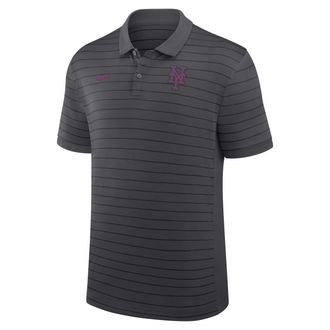 Nike New York Mets City Connect Striped Victory Nike Mens Dri-FIT MLB Polo in Grey | 03BG0IF5NME-DZ0