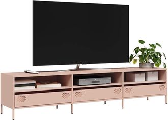 Berkfield Home TV Cabinet Pink 202x39x43.5 cm Cold-rolled Steel