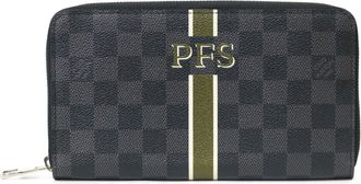 Louis Vuitton Gray Khaki Damier Graphite Long Wallet (Bi-Fold) (Pre-Owned)