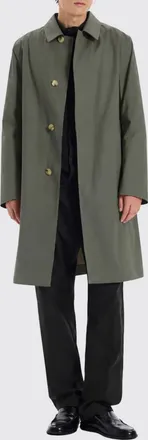 Mackintosh Single-Breasted Polyester Trench Coat with Classic Collar