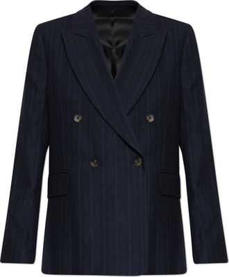 Paul Smith Double-vent Blazer - Dames - Jassen - Blauw - Maat: XS Linnen
