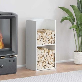 vidaXL Le&ntilde;ero Blanco 40x30x80 Cm Acero Laminado En Fr&iacute;o Vidaxl