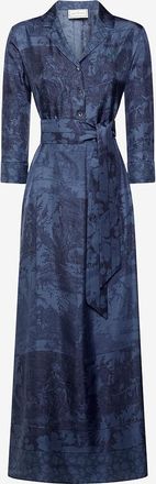 Pierre-Louis Mascia Langes Seiden-Hemdkleid Aloegum Ardesia