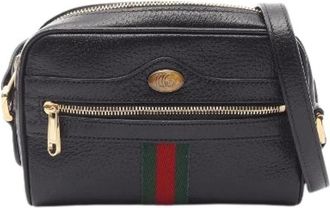 Gucci Pre-owned Ophidia Leren Schoudertas - Dames - Vintage Schoudertas - Zwart - ONE Size - Leer - Vintage