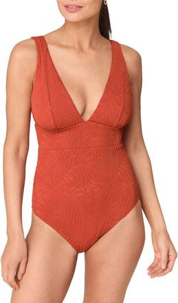 Andie Swim The Mykonos One Piece Swimsuit in Ember at Nordstrom, Size Xx-Large