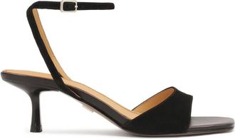 Kazar Su&egrave;de sandalen met een aantrekkelijke hak - Dames - Sandalen met hakken - Zwart - 41 EU - Su&egrave;de - Schoenen