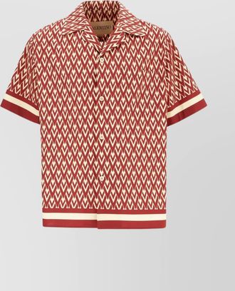 Valentino Garavani poplin shirt with printed geometric pattern