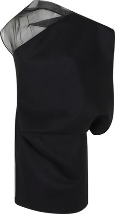 Sportmax Dress Wool 100% Black Sps Cesto