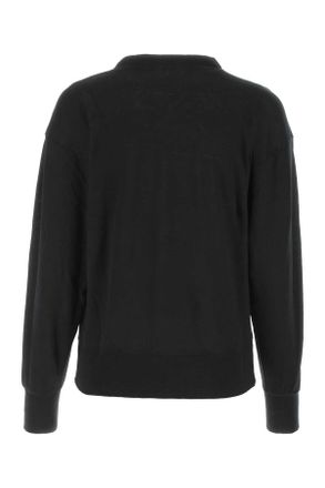 Isabel Marant Logo-Printed Linen Sweater - Black