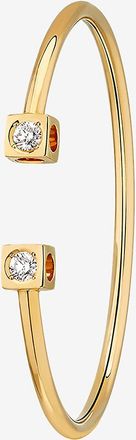 Dinh Van Gelbgold-Armreif mit Diamanten Le Cube GM