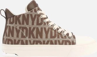 DKNY Womens Yaser Lace Up Mid Trainers - Cream - Size: 6.5