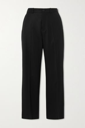Balenciaga Wool Straight-leg Pants - Nero