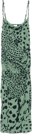 Nanushka animal-print midi dress - Green